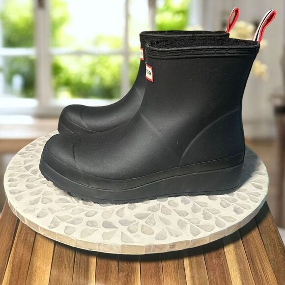 Hunter Play Short Insulated Winter Shearling Lined Waterproof Boots UK 7 US 9 - Picture 4 of 16